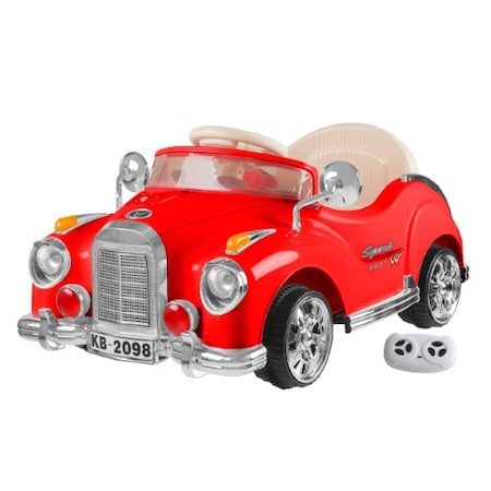 Toy Time Ride-On Classic Coupe Car- 6V Battery Powered Vehicle- AUX Input and Remote Control, Red 961721SJV